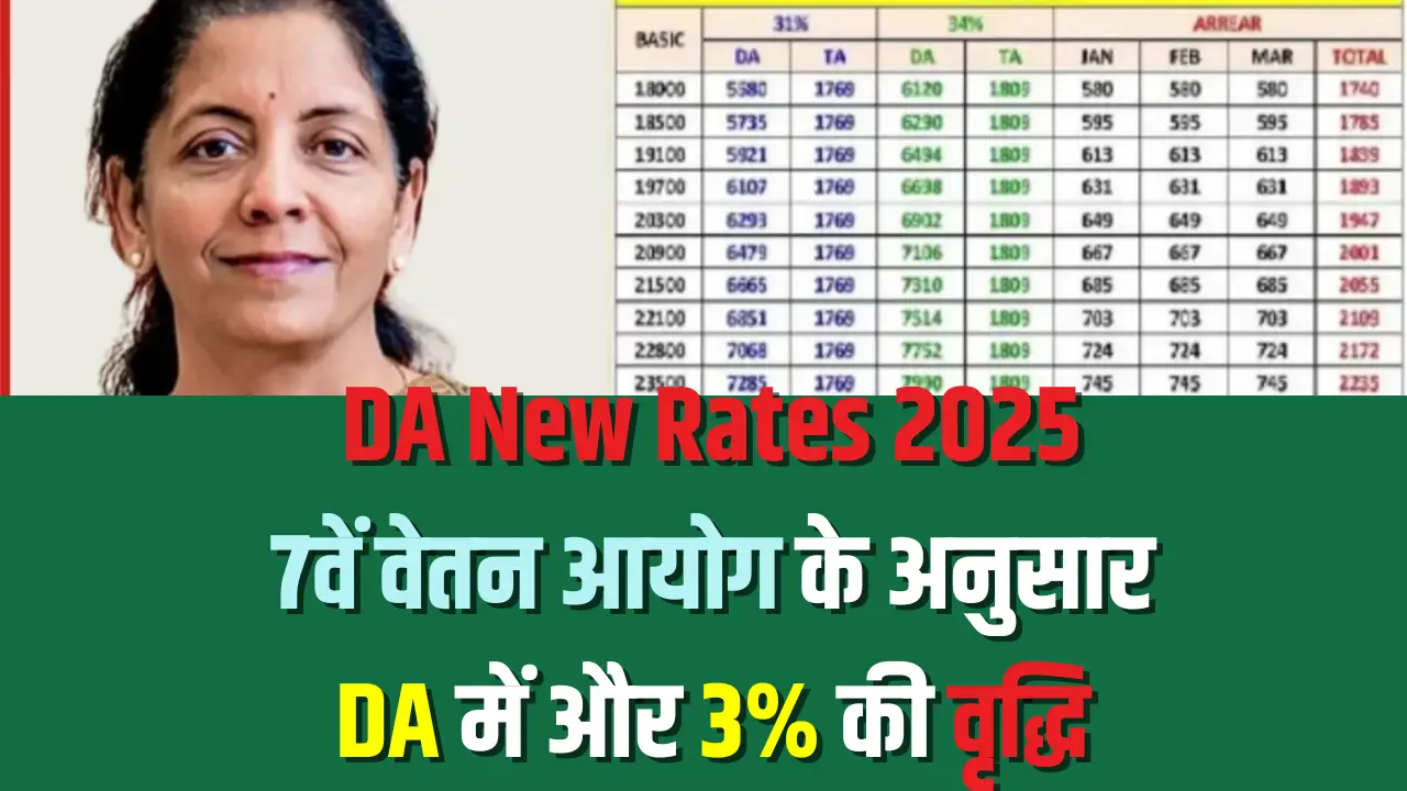 New DA Rates Table